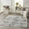 Nourison Royal Terrace KI41 Ivory Blue Area Rug by Home Room Image Feature