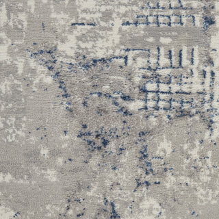Nourison Royal Terrace KI41 Ivory Blue Area Rug by Home Swatch Image
