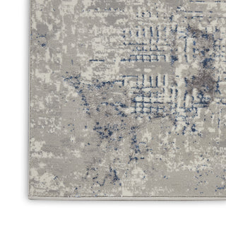 Nourison Royal Terrace KI41 Ivory Blue Area Rug by Home Texture Image