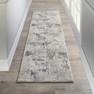 Nourison Royal Terrace KI41 Ivory Blue Area Rug by Home Corner Image