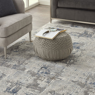 Nourison Royal Terrace KI41 Ivory Blue Area Rug by Home Corner Image