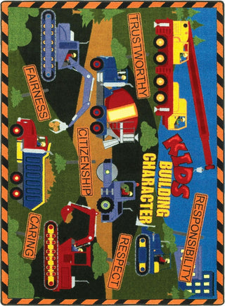 Joy Carpets Kid Essentials Kid's Building Character Multi Area Rug