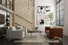 Feizy Kimball 8A31F Taupe/Ivory Area Rug Lifestyle Image Feature
