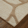Feizy Kimball 8A32F Ivory/Brown/Tan Area Rug Corner Image with Rug Pad