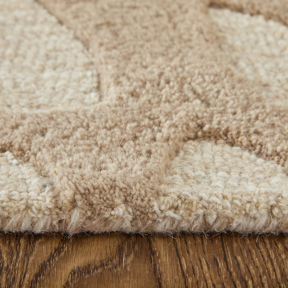 Feizy Kimball 8A32F Ivory/Brown/Tan Area Rug Lifestyle Image Feature