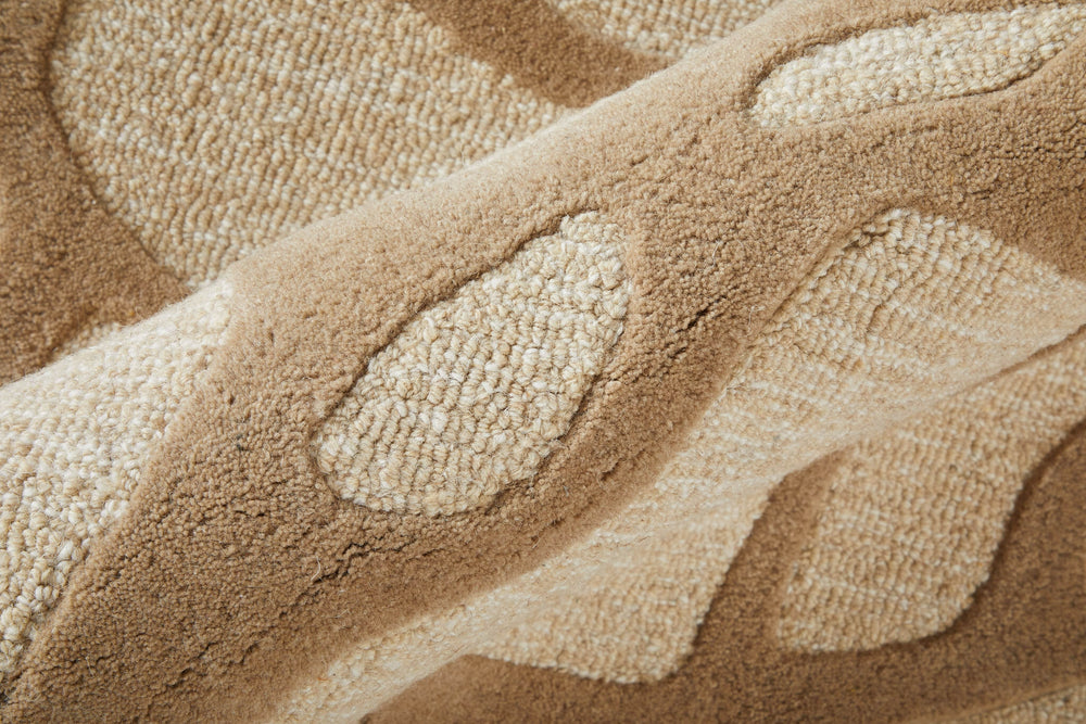 Feizy Kimball 8A32F Ivory/Brown/Tan Area Rug Lifestyle Image Feature