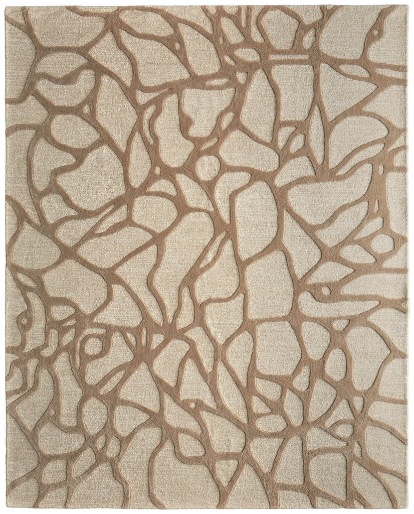 Feizy Kimball 8A32F Ivory/Brown/Tan Area Rug main image