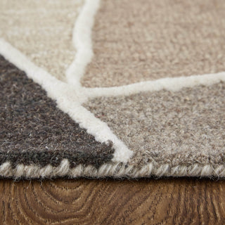 Feizy Kimball 8A33F Gray/Black/Brown Area Rug Lifestyle Image Feature