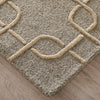 Feizy Kimball 8A35F Gray/Taupe/Tan Area Rug Corner Image with Rug Pad