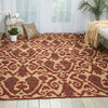Nourison Kindred KIN09 Ivory/Red Area Rug Corner Image