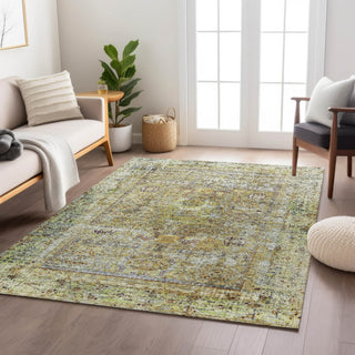 Dalyn Karaj KJ1 Aloe Machine Washable Area Rug Lifestyle Image Feature
