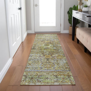 Dalyn Karaj KJ1 Aloe Machine Washable Area Rug Runner Lifestyle Image Feature