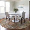 Dalyn Karaj KJ1 Coral Machine Washable Area Rug Round Lifestyle Image Feature