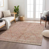 Dalyn Karaj KJ10 Pink Machine Washable Area Rug Lifestyle Image Feature