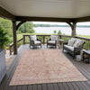 Dalyn Karaj KJ10 Pink Machine Washable Area Rug Outdoor Lifestyle Image Feature