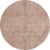 Dalyn Karaj KJ10 Pink Machine Washable Area Rug Round Main Image