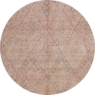 Dalyn Karaj KJ10 Pink Machine Washable Area Rug Round Main Image