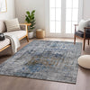 Dalyn Karaj KJ2 Blue Machine Washable Area Rug Lifestyle Image Feature