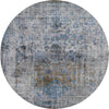Dalyn Karaj KJ2 Blue Machine Washable Area Rug Round Main Image