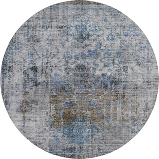 Dalyn Karaj KJ2 Blue Machine Washable Area Rug Round Main Image