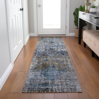 Dalyn Karaj KJ2 Blue Machine Washable Area Rug Runner Lifestyle Image Feature