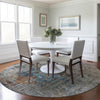 Dalyn Karaj KJ2 Copper Machine Washable Area Rug Round Lifestyle Image Feature