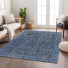 Dalyn Karaj KJ3 Blue Machine Washable Area Rug Lifestyle Image Feature