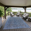 Dalyn Karaj KJ3 Blue Machine Washable Area Rug Outdoor Lifestyle Image Feature