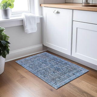 Dalyn Karaj KJ3 Blue Machine Washable Area Rug Scatter Lifestyle Image Feature
