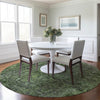 Dalyn Karaj KJ3 Cactus Machine Washable Area Rug Round Lifestyle Image Feature