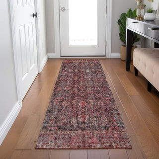Dalyn Karaj KJ3 Pink Machine Washable Area Rug Runner Lifestyle Image Feature