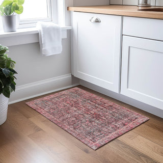 Dalyn Karaj KJ3 Pink Machine Washable Area Rug Scatter Lifestyle Image Feature