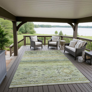 Dalyn Karaj KJ4 Aloe Machine Washable Area Rug Outdoor Lifestyle Image Feature
