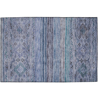 Dalyn Karaj KJ4 Blue Machine Washable Area Rug Scatter Main Image