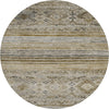 Dalyn Karaj KJ4 Brown Machine Washable Area Rug Round Main Image