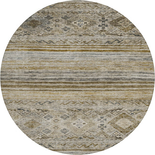 Dalyn Karaj KJ4 Brown Machine Washable Area Rug Round Main Image