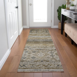 Dalyn Karaj KJ4 Brown Machine Washable Area Rug Runner Lifestyle Image Feature