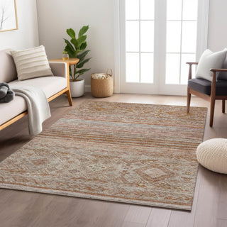 Dalyn Karaj KJ4 Copper Machine Washable Area Rug Lifestyle Image Feature