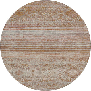 Dalyn Karaj KJ4 Copper Machine Washable Area Rug Round Main Image