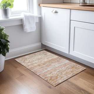 Dalyn Karaj KJ4 Copper Machine Washable Area Rug Scatter Lifestyle Image Feature