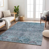 Dalyn Karaj KJ5 Blue Machine Washable Area Rug Lifestyle Image Feature
