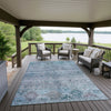 Dalyn Karaj KJ5 Blue Machine Washable Area Rug Outdoor Lifestyle Image Feature