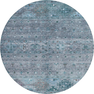 Dalyn Karaj KJ5 Blue Machine Washable Area Rug Round Main Image