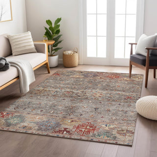 Dalyn Karaj KJ5 Gray Machine Washable Area Rug Lifestyle Image Feature