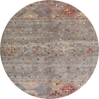 Dalyn Karaj KJ5 Gray Machine Washable Area Rug Round Main Image