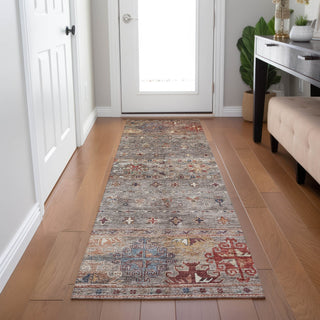 Dalyn Karaj KJ5 Gray Machine Washable Area Rug Runner Lifestyle Image Feature