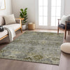 Dalyn Karaj KJ5 Pewter Machine Washable Area Rug Lifestyle Image Feature