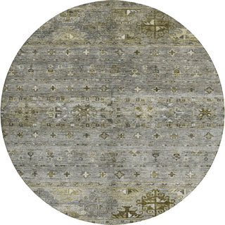 Dalyn Karaj KJ5 Pewter Machine Washable Area Rug Round Main Image