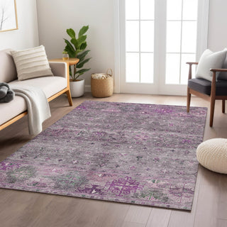 Dalyn Karaj KJ5 Purple Machine Washable Area Rug Lifestyle Image Feature