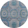Dalyn Karaj KJ6 Blue Machine Washable Area Rug Round Main Image